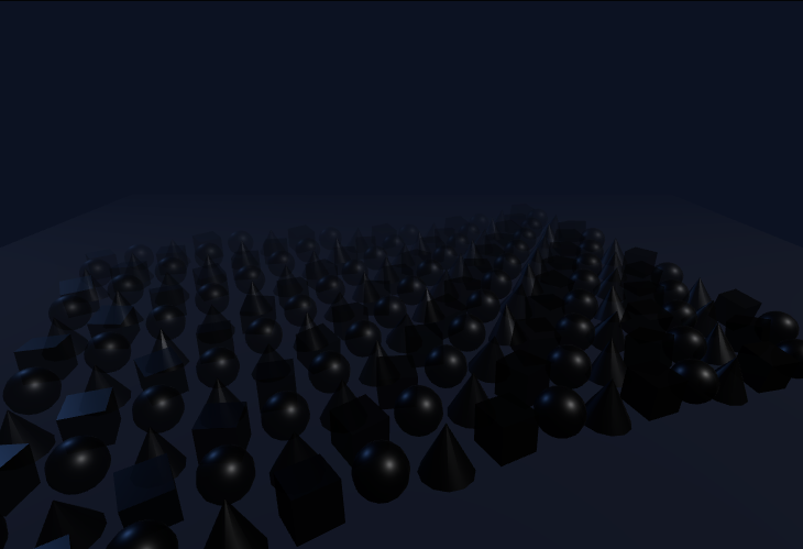 BatchedMesh Opacity + Wireframe (r183) preview